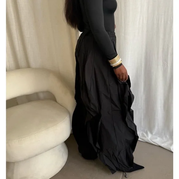 OLIVE GREEN Ruffled Pants - Picture 12 of 13